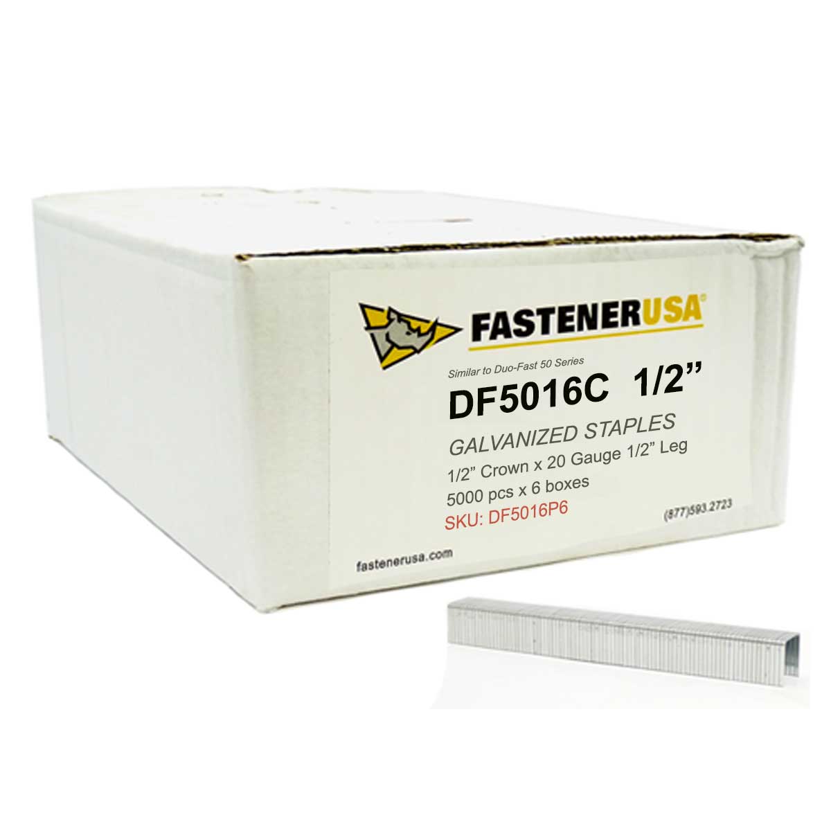 Duo Fast Staples 3/8 In X 1/2 In Crown 20 Gauge Duo-Fast 5000 Series ...