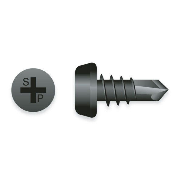White Cap | #7 X 7/16 Phillips Pan Framing Head Fine Thread Sharp Phosphate Coated Metal Framing Screw 15m 707pf71615kg