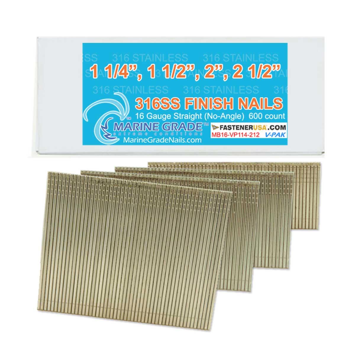 thumbnail image 2 of 1 FINISH NAILS 16GA GALV 2,500ct | B16-1 2 of 13