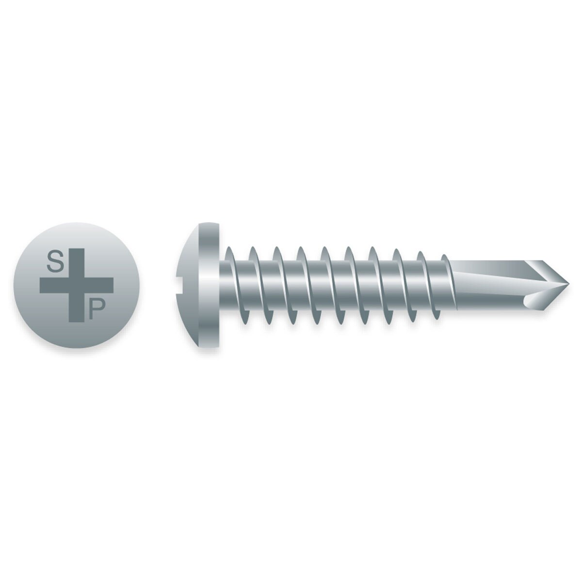 Teks #10 x 3/4 in. Phillips Pan-Head Self-Drilling Screws (170-Pack) 21372 - The Home Depot
