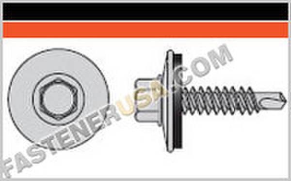Self-Drilling Hex-Washer Head Screw with EPDM Sealing Washer